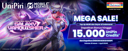 Banyak Diskon Skin di Shop MLBB! Top up MLBB dan bayar di Indomaret untuk Dapatkan Bonus lainnya!